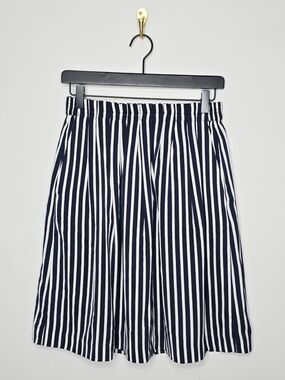J. Crew Mercantile Blue and White Striped Skirt Size 4 NWT